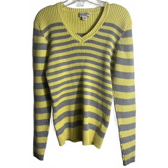 St. John's Bay Sweaters - St. John's Bay Sweater Women's Medium Yellow Cotton Y2K 90s